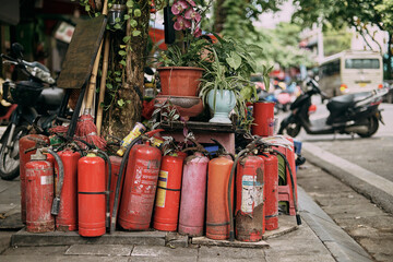 Fototapeta na wymiar street vietnam hanoi