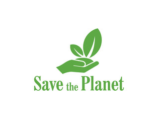 save the planet icon on white background