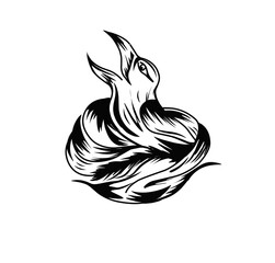 vector illustration of a hungry chick