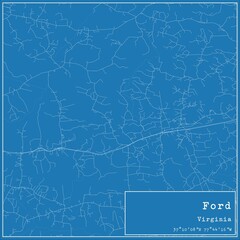Blueprint US city map of Ford, Virginia.