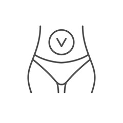 Good digestion line outline icon