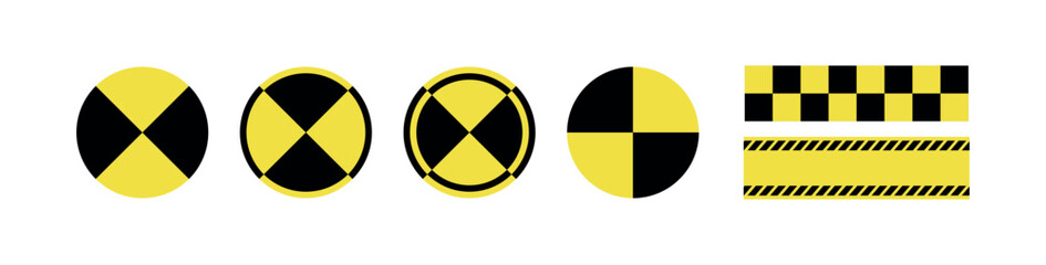 Crash test sign on white background © selim