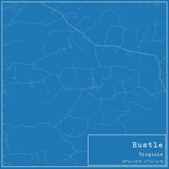 Blueprint US city map of Hustle, Virginia.