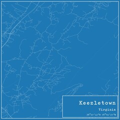 Blueprint US city map of Keezletown, Virginia.