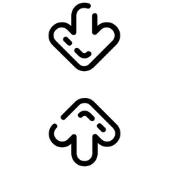 vertical contract outline vector icon