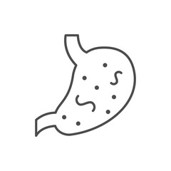 Digestive bacteria line outline icon