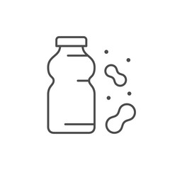 Probiotic yogurt line outline icon