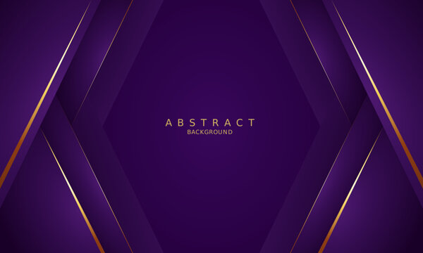 Luxury Premium Purple Background And Gold Line