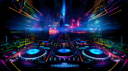 Dj neon wallpaper