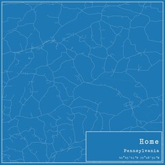 Blueprint US city map of Home, Pennsylvania.