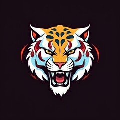 Fototapeta na wymiar Fierce Leopard Esports Logo on White Background. Generative AI