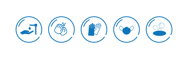 hygiene sign on white background