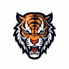 Fototapeta na wymiar Fierce Tiger Esports Logo on White Background. Generative AI
