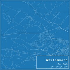 Blueprint US city map of Whitesboro, New York.