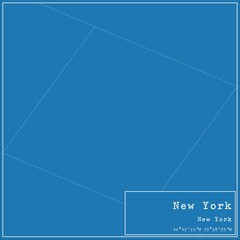 Blueprint US city map of New York, New York.