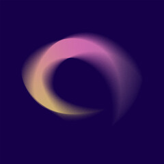 Circular Abstract Gradient Mesh Vector Design