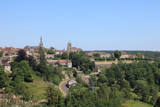View of Avallon, Burgundy, from the west.
