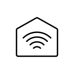 smart home outline vector icon isolated on white. smart home stock vector icon for web, mobile app and ui design