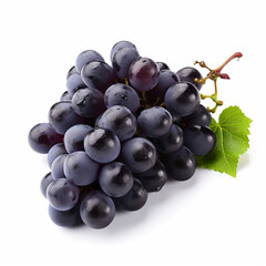 bunch of grapes isolated on white