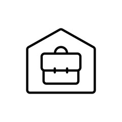 work at home outline vector icon isolated on white. work at home stock vector icon for web, mobile app and ui design