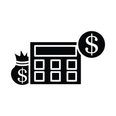 calculator ,icon, vector, illustration, design, template, flat, style