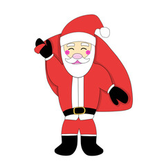 santa claus with a bag