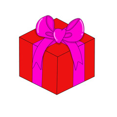 gift box with ribbon