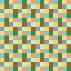 seamless pattern with colorful squares for card, textile, wallpaper, curtains.