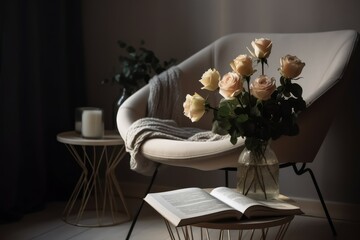 Chair bouquet. Generate Ai