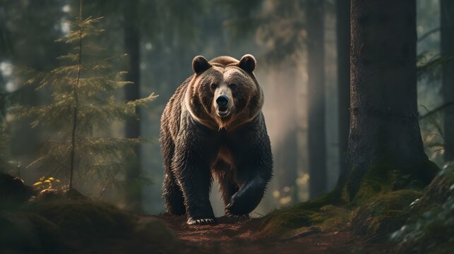 Grizzly Bear in the Forest