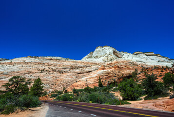 Zion National park,Utah,usa. 05/13/2023 : zion narrow in Zion National park,Utah,usa.