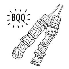 BBQ vector hand drawn illustration