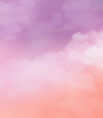 Sky gradient with cloud  like cotton candy background 