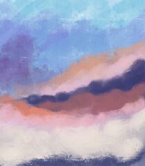 Sky gradient with cloud  like cotton candy background 