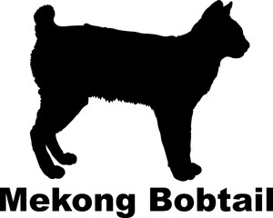 Mekong Bobtail Cat silhouette cat breeds