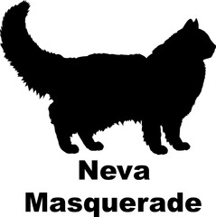 Neva Masquerade Cat silhouette cat breeds