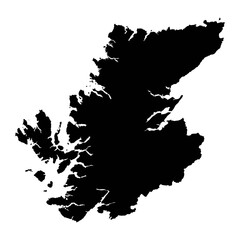 Highland map, council area of Scotland. Vector illustration.