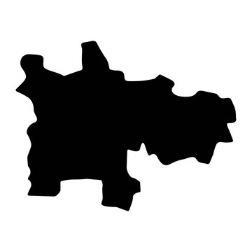 Glasgow map, council area of Scotland. Vector illustration.