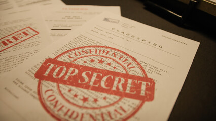 Top Secret Papers On Desk