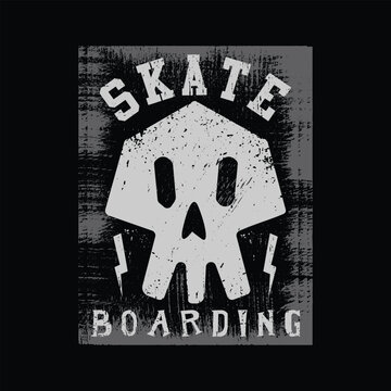 skateboarding and skateboard  Vintage design. Typography, t-shirt graphics, poster, print, postcard