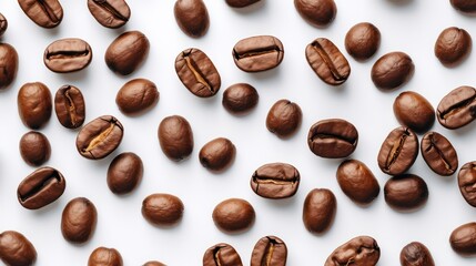 coffee beans in white background