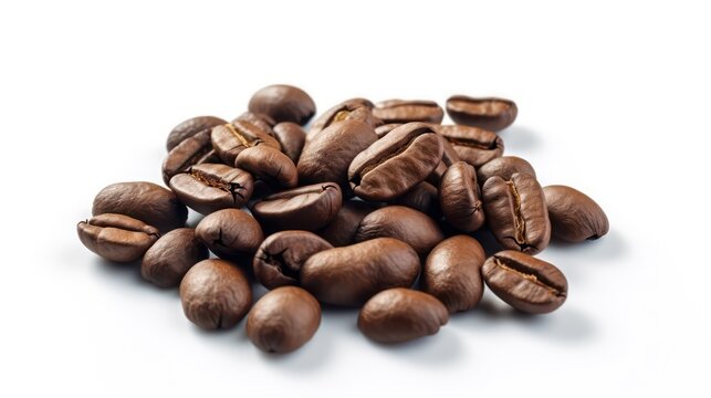 coffee beans in white background