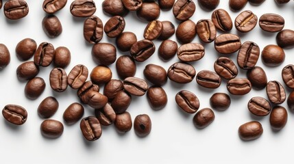 coffee beans in white background