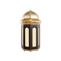 Islamic Lantern 3D Icon. Illuminating Symbol of Tradition and Celebration for Web and App Design