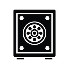 safe box, icon, vector, illustration, design, template, flat, style