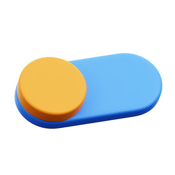 3D Toggle User Interface Illustration