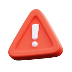 3D Warning Icon Illustration