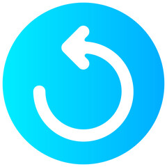 back arrow round vector icon