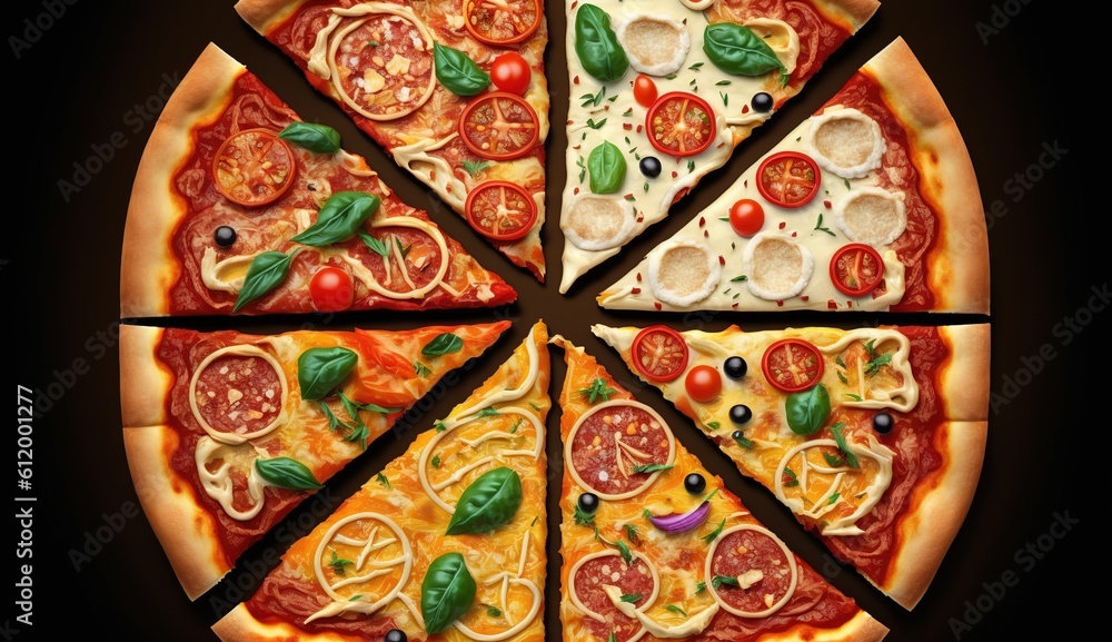 Poster the ingredients that go into making authentic pizza generative ai
