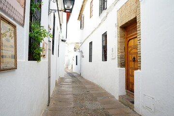 Cordoba empty street of jewish quarter, Andalucia, Spain
